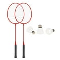 thumbnail image 5 of 2Pcs Badminton Rackets with 3 Nylon Balls Family Training Badminton Racquets Red, 5 of 8