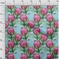 thumbnail image 3 of oneOone Polyester Spandex Light Blue Fabric Leaves & Clover Sewing Craft Projects Fabric Prints By Yard 56 Inch Wide, 3 of 5