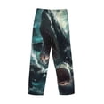 thumbnail image 3 of Lsque Wave Ocean Animal Shark Print Men's Pajama Pants, Lounge Pant - Comfortable Home Wear,Elastic Waistband, Stylish Design-X-Large, 3 of 9