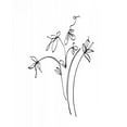thumbnail image 2 of Tillmon, Avery 12x14 White Modern Wood Framed Museum Art Print Titled - Ink Flowers 11 on White, 2 of 4