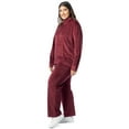 Athletic Works Women's Plus Active Velour Zip-Up Tracksuit Set, 2-Piece ...