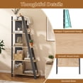 thumbnail image 3 of Giantex 5-Tier Ladder Bookshelf, Floor Standing Bookcase for Living Room, Narrow Display Rack, Gray, 3 of 7