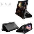 thumbnail image 5 of Fit for Samsung Galaxy Z Fold 3 5G Mirror Case for Girls Women, Ultra Thin Luxury Clear View Cover Leather Flip Phone Case for SSamsung Galaxy Z Fold 3 QH Black, 5 of 7