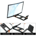 thumbnail image 3 of 12" Screen Magnifier for Cell Phone, 3D HD Magnifying Projector Screen Amplifier Stand, Black 9.8x6.3x0.4", 3 of 6
