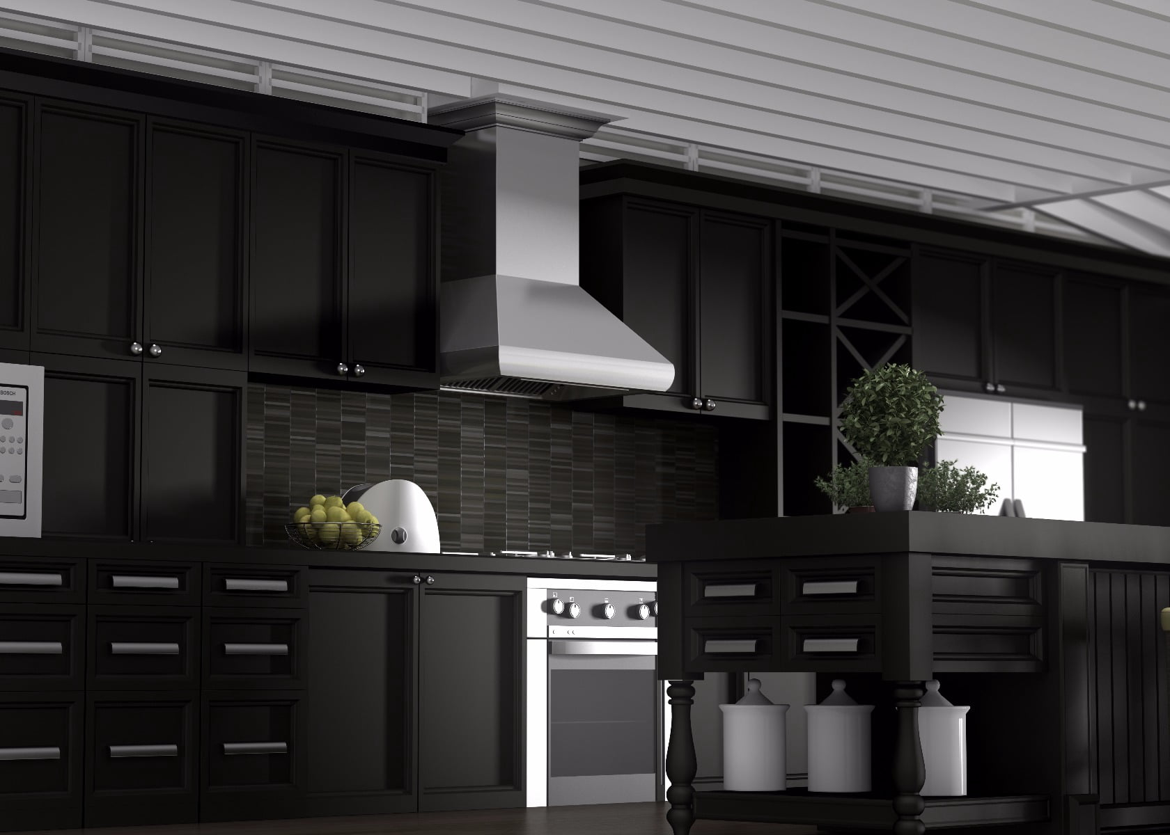 ZLINE 30 in. Professional Wall Mount Range Hood in Stainless Steel with Crown Molding (587CRN-30)