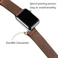 thumbnail image 5 of WFEAGL Genuine Leather Apple Watch Band 42/44/45mm Retro Strap (Brown with Silver), 5 of 8