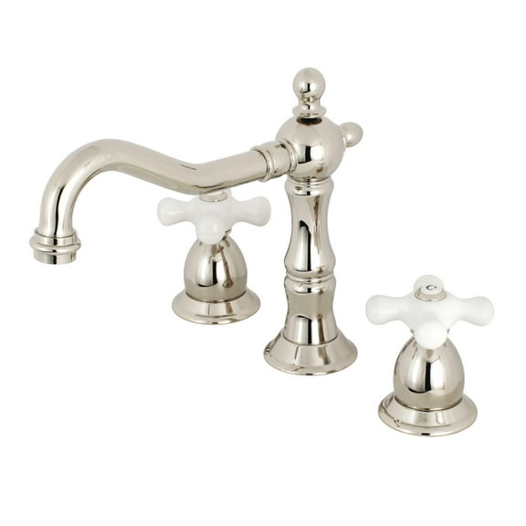 Kingston Brass KS1976PX 8 in. Widespread Bathroom Faucet, Polished Nickel