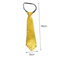 thumbnail image 6 of Eoperou Men Tie Shiny Sequin Vintage Formal Business Style Adjustable Elastic Band Solid Color Lightweight Suit Coat Waistcoat Performance Stage Show Necktie, 6 of 8
