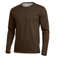 thumbnail image 6 of hoksml Men's Crew Neck Long Sleeve Athletic T Shirt Thumb Hole Cuff Quick Dry Solid Base Layer Top for Running Gym Daily Outdoor Wear, 6 of 6