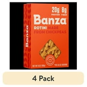 (4 pack) Banza Rotini Pasta - Gluten Free, High Protein, and Lower Carb Shelf-Stable Pasta, 8oz