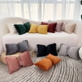 thumbnail image 2 of Zhuge Almohada decorativa para el hogar, almohada con forma de lazo de bola de pelusa de cisne de color sólido, funda de almohada dulce, cojín de sofá que puede tener doble uso (negro), 2 of 5