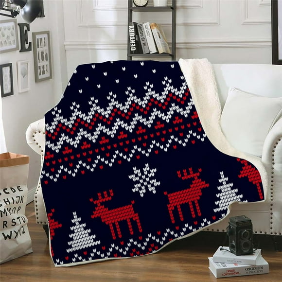 Ganfancp Winter Christmas Pattern Wear Cap Home Blanket Children'S Blanket Hooded Shawl for Home