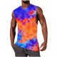 thumbnail image 4 of Ceisia Men's Slim Fit Crew Neck Tie-Dye Sleeveless Tank Top for Casual Sports Light Blue L Gifts, 4 of 5