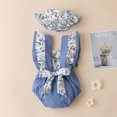 thumbnail image 3 of Summer Savings! Yievot Summer Baby Girls Bodysuit Outfits Floral Print Cute Soft Girls Rompers Clothes+Hat 2 Pc Set 0-18 Months 2024 Baby Clothes Gifts on Clearance, 3 of 7