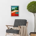 thumbnail image 2 of Modern Abstract Orange Jungle Artwork Framed Wall Art Print A4, 2 of 4