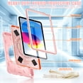 thumbnail image 2 of TECH CIRCLE for Apple iPad 10th Generation Case 10.9" 2022 Release, Heavy-Duty Shockproof Case Designed with Shoulder/Hand Strap & Sturdy Kickstand, Protective Hard Shell Carrying Cover, Pink, 2 of 10
