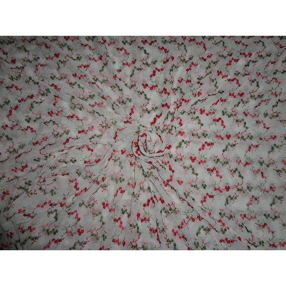 Double Georgette fabric with Floral embroidery