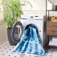 thumbnail image 3 of Safavieh Daytona Donal Abstract Polyester Machine Washable Area Rug, Ivory/Blue, 3' x 5', 3 of 9