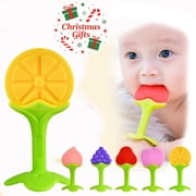 Toys Under 5$ Baby Teething Toys for 0-6-12 Months, Silicone Molar Soother for Newborn, Grinding Gel Toy, Sensory Textured Teether for Infants, Christmas Stocking Stuffers Gifts for Kids