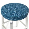 thumbnail image 3 of Disketp Blue Glitter Funda Redonda para Taburete, Funda de Cojín para Silla de Bar Suave y Elástica-14 inch, 3 of 7