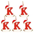 thumbnail image 1 of Christmas Little Red Hat Letter Pendant Diy Writable Name 26 Letter Pendant 5Pcs, 1 of 4