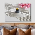 thumbnail image 3 of wall26 Canvas Print Wall Art Gray Zen Garden with Massage Stones &amp; Cherry Blossoms Nature Wilderness Photography Realism Chic Scenic Relax/Calm Multicolor for Living Room, Bedroom, Office - 16&qu, 3 of 5