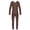 Brown, variant on Kids Girls Long Sleeve Ballet Gymnastic Leotard Full Length Jumpsuit Unitard Solid Color Dancewear,Sizes 3-14 Grey 11-12