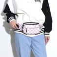 thumbnail image 2 of Bag Hombro Cintura A Cuadros Bolso Cuerpo Cruzado Con Chercke Cierre Múltiples Bolsas Correa Ajustable Vagabundo Rojo, 2 of 6