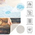 thumbnail image 4 of Toilet Rug Rectangle Bathroom Rugs Non-Slip Soft Plush Machine Washable Contour Bath Mat Lake House Campfire Boat 24x16, 4 of 9