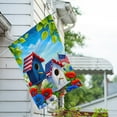 thumbnail image 3 of America Forever American Birdhouses Summer House Flag 28x40 inch Double Sided, 4th of July Birdhouse Flags, Patriotic Red White and Blue Memorial Day Spring Floral Bird House Yard Decoration, 3 of 5