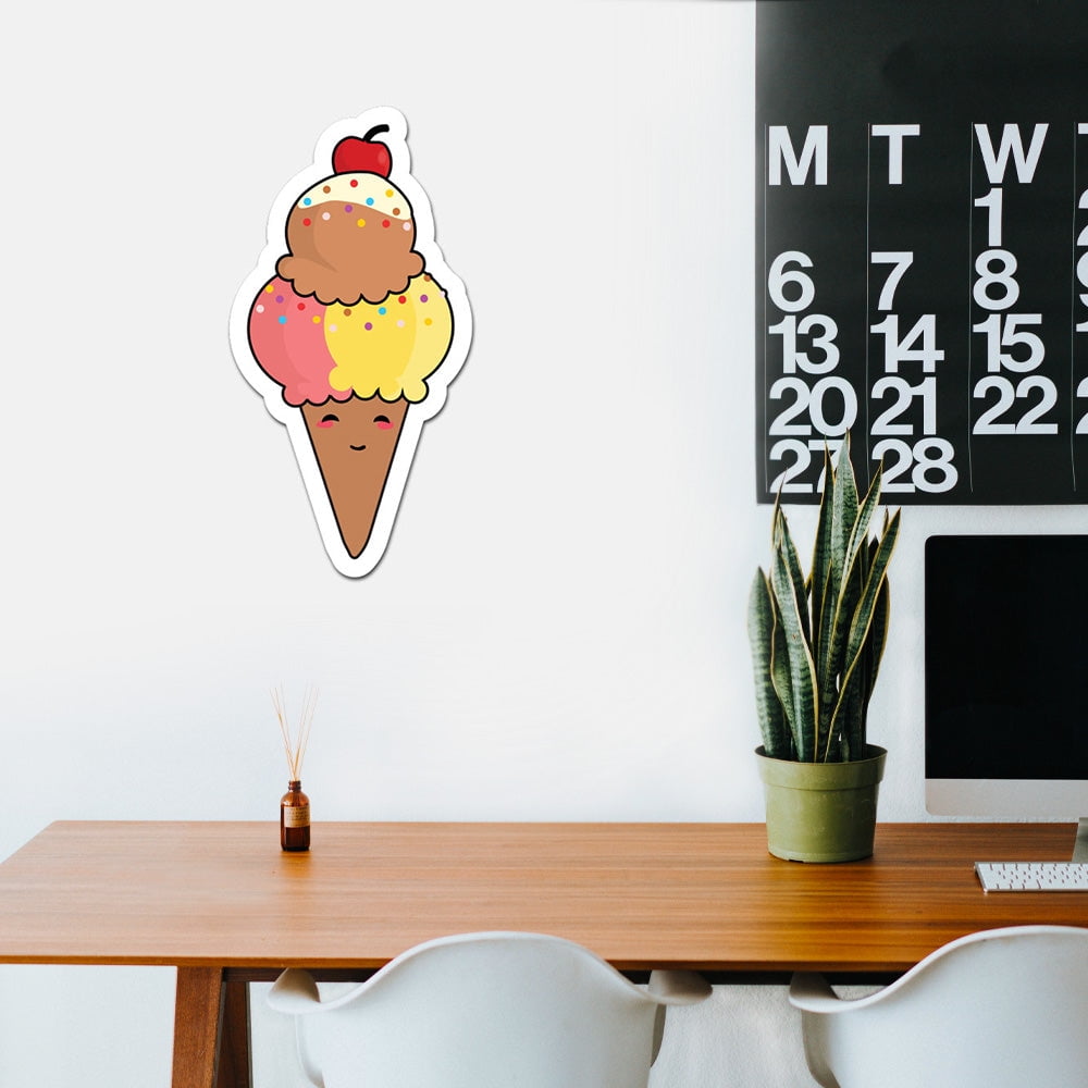 Ice Cream Cone and words cafe restaurant  Vinyl wall art Decal Sticker 