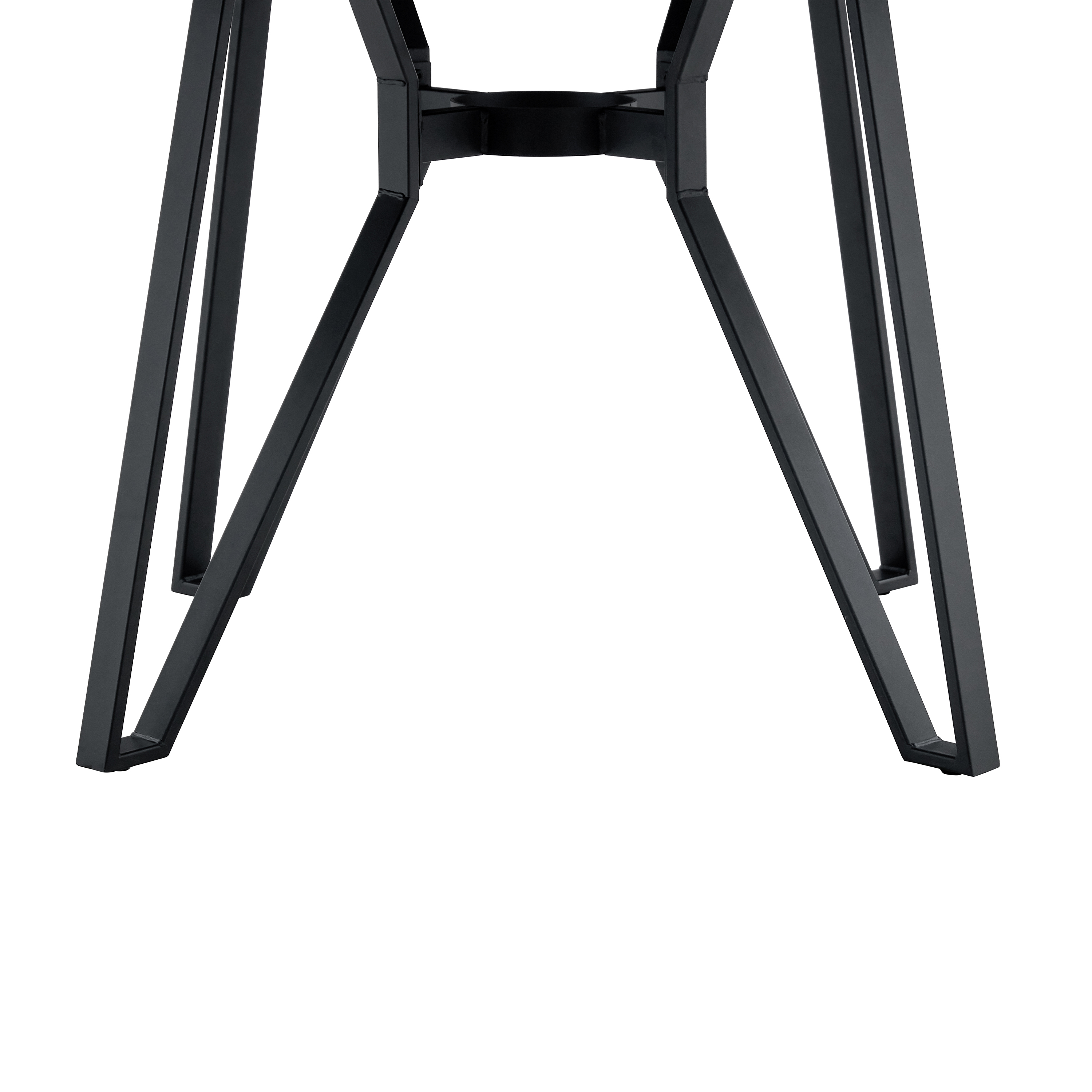 Euroco 46" Round Dining Table for 4, Modern Kitchen Table with Metal Legs for Kitchen Dining Room,Living Room,Small Spaces,Brown