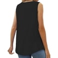 thumbnail image 2 of Camisa Plisada de Encaje Sin Mangas, Blusa de Verano, Túnica Negro XL, 2 of 4