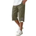 thumbnail image 5 of ZVNAΖH Men's Baggy Capri Pants Plus Size Below Knee Casual 3/4 Shorts Big and Tall Summer Drawstring Pants with Pockets, M-8XL, 5 of 9