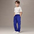 thumbnail image 7 of Gibobby Boys Pants Toddler Kids Boys Sports Cargo Pull On Pants Stretch Elastic Waist School 2T 3T 4T 5T 6T 7T 8T Kids Joggers Boys Warm Casual Pants(3-4 Years,Blue), 7 of 7