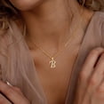 thumbnail image 2 of 14K Gold Plated Initial Necklace for Women - Personalized Letter Pendant, Dainty Box Chain Name Jewelry Gift for Her, 2 of 6