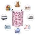thumbnail image 3 of Lsque Flower Butterfly pattern Laundry Hamper Basket, Tall Woven Rope Hamper Basket for Clothes, Lightweight Storage Basket, Collapsible Waterproof-Small, 3 of 8