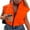 Orange Apricot, variant on TheFound Women's Autumn Winter Crop Tops Streetwear Puffer Lightweight Vest Sleeveless Down Jacket Coat