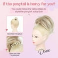 thumbnail image 5 of Messy Bun Hair Piece, Claw Clip in Straight Hair Bun 9 Inch Short Ponytail Extension with Bendable Metal Wire Hair Pieces for Women Fake Pony DIY Styles - Medium Brown with Blonde Highlights, 5 of 15