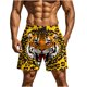thumbnail image 1 of Pantalones de Baño de Cintura Elástica para Hombres Pantalones Cortos de Playa de Cinco Puntos con Bolsillos Dobles, 1 of 9