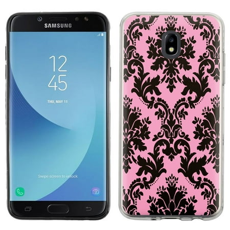- For Samsung Galaxy J7 Crown / J7 Aura Case, OneToughShield ® TPU Gel Protective Slim-Fit Phone Case - Victorian Pink/Black