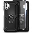 thumbnail image 1 of FYBTO Case for Samsung Galaxy A32 5G with Tempered Glass Screen Protector (Maximum Coverage), Metal Magnetic Ring Stand Holder, Full-Body Military Shockproof Protective Heavy Duty Phone Case (Blue), 1 of 5