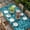 Blue, variant on Teal Green Ocean Waves Table Cloths for 6 Foot Rectangle Tables, Summer Sea Pool Patio Waterproof Elastic Fitted Tablecloths, Washable Rectangular Table Cover for Camping