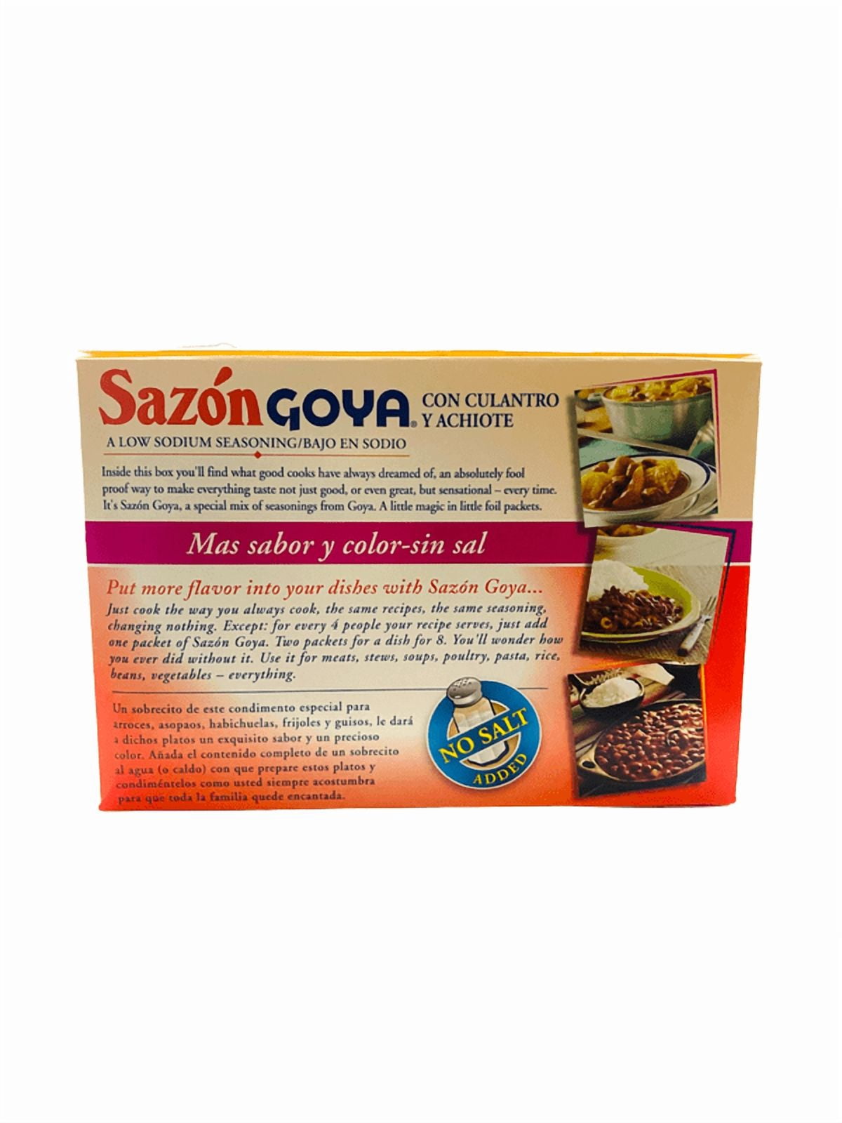 Goya Sazon with Coriander & Annatto, Low Sodium, 3.52 oz