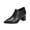 Black, variant on Willtoo Block Heel Loafers Pumps for Women Pointed Closed Toe Low Heel Ankle Booties Faux Leather Suede Slip On Casual Shoes Non‑Slip Comfort Dress Boots