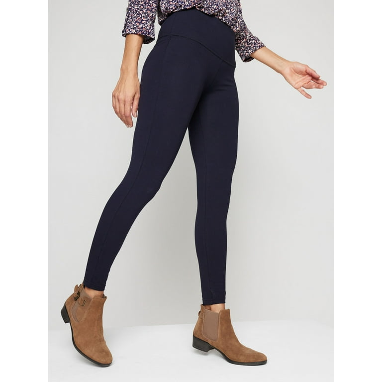 Dressbarn Roz & Ali Women's Tummy Control Leggings - Navy, X-Large 