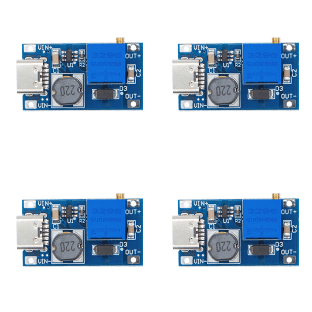 WDOplteas Componentes electrónicos ajustables la placa elevadora DC-DC Boost (tipo C)