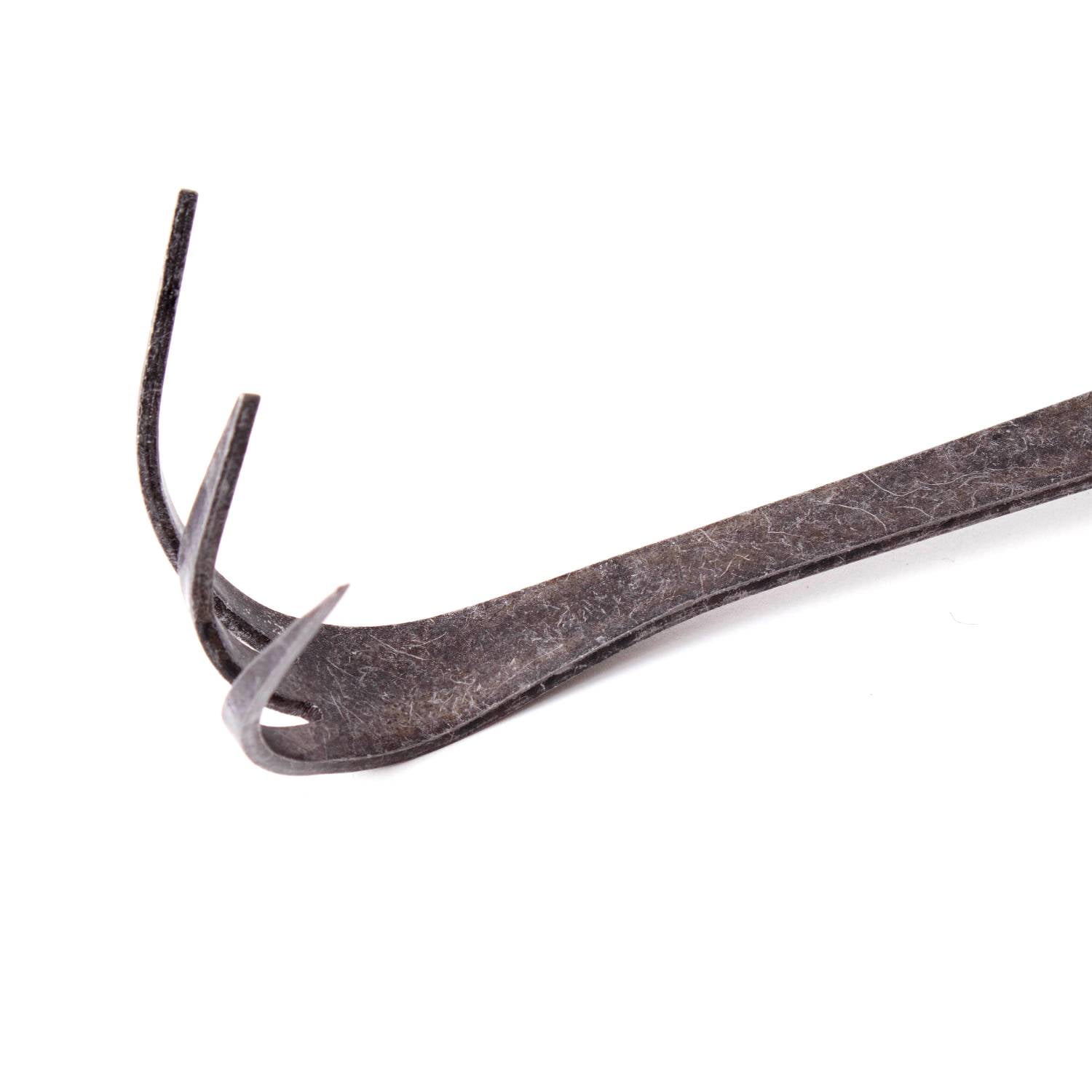 Dewit Bio 3 Tine Cultivator - Aerates Soil with Tempered Boron Steel Tines and Ash Wood Handle, 12.5 inches long