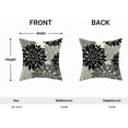 thumbnail image 4 of Black Grey Gray Pillow Covers 16x16 Inch Set of 2 Dahlia Floral Decor Throw Pillows Summer Modern Geometry Flower Outdoor Decorative Cushion Cases for Sofa Couch Bed Decorations, 4 of 6