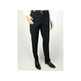 thumbnail image 2 of Men's MANTONI Flat Front Pants 100% Wool Super 140's Classic Fit 40901 Navy Blue, 2 of 7